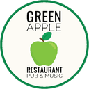 The logo of the green-apple resturant